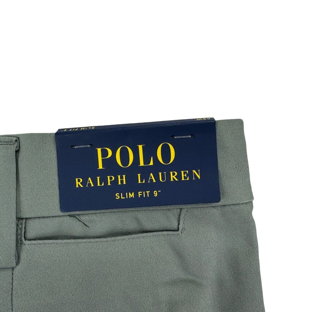 Polo Ralph Lauren Mens 9-Inch Slim Fit Dobby Flat Front Chino Shorts Gray 42 - Picture 3 of 6